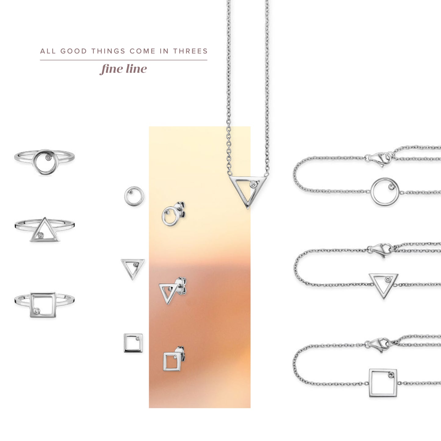 cai Ring 925/- Sterling Silber rhodiniert Zirkonia