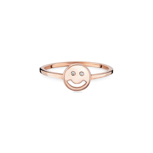 cai love Ring 925/- Sterling Silber rotvergoldet Zirkonia