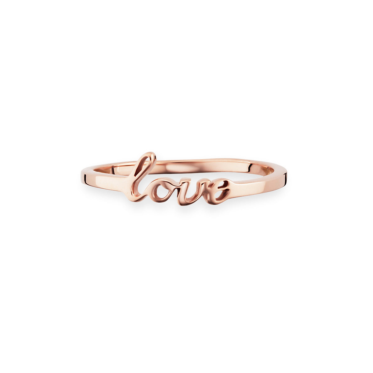 cai love Ring 925/- Sterling Silber rotvergoldet ohne Stein