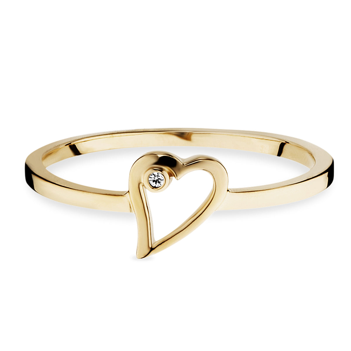 cai love Ring 925/- Sterling Silber vergoldet Zirkonia