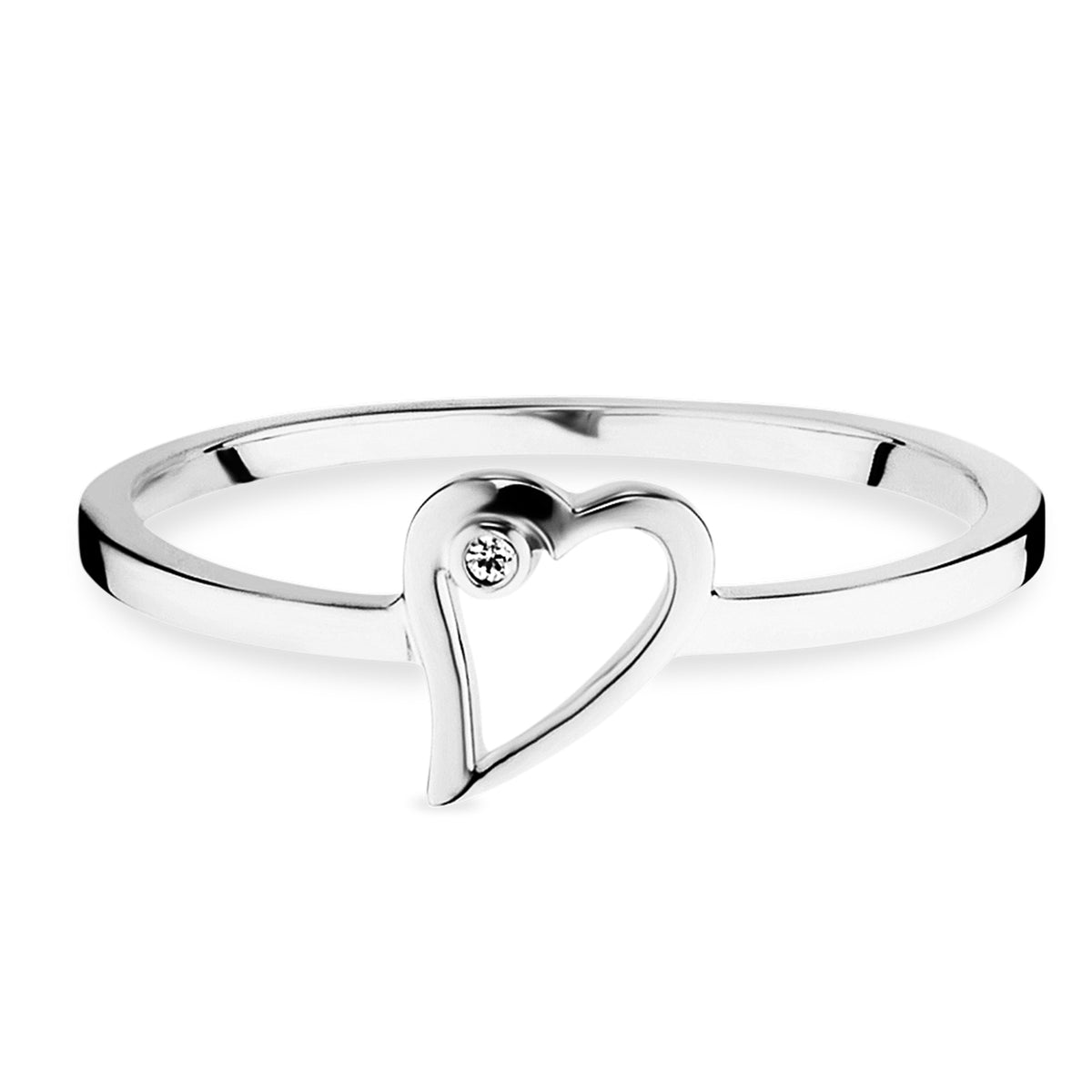 cai love Ring 925/- Sterling Silber rhodiniert Zirkonia