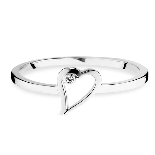cai love Ring 925/- Sterling Silber rhodiniert Zirkonia