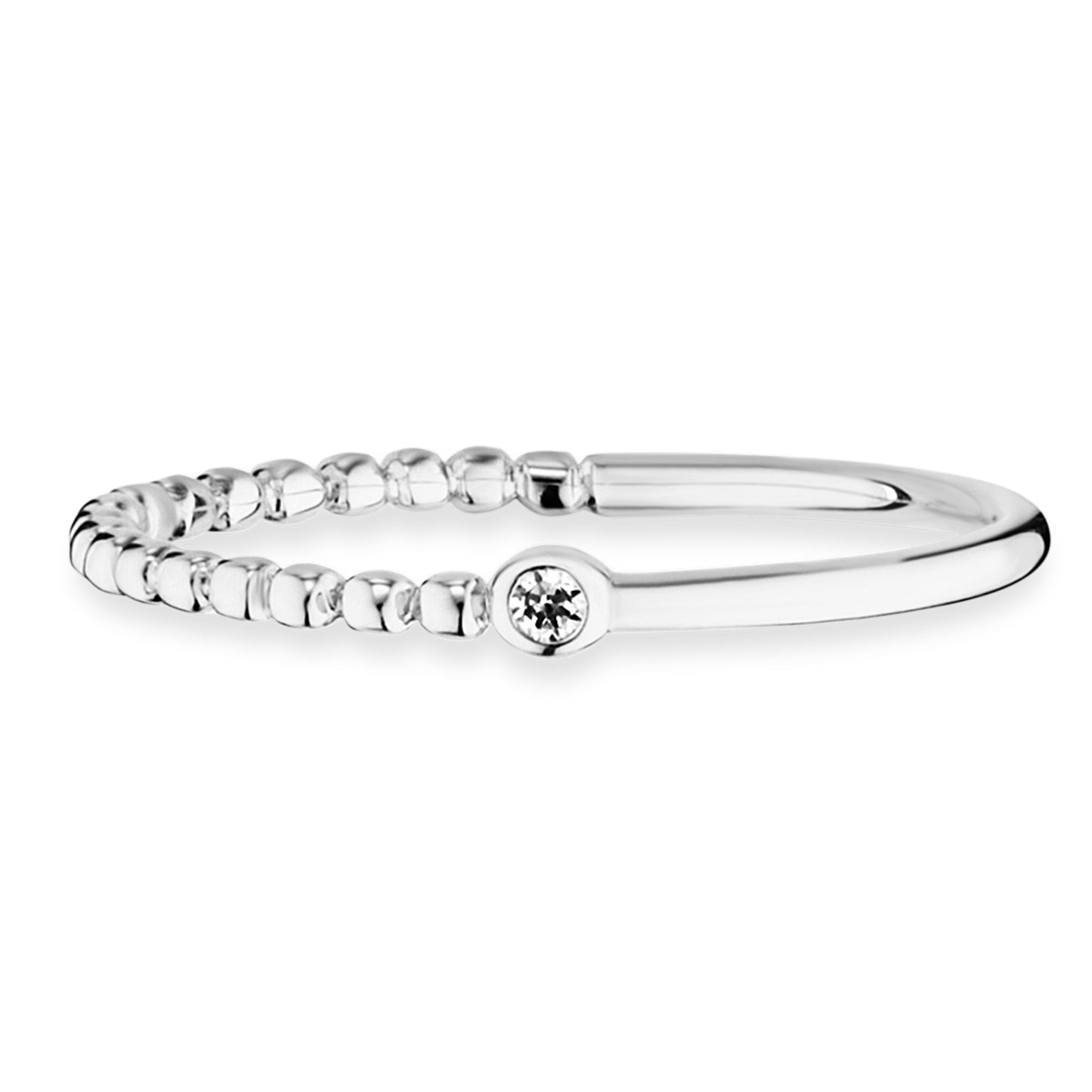 cai Ring 925/- Sterling Silber rhodiniert Zirkonia
