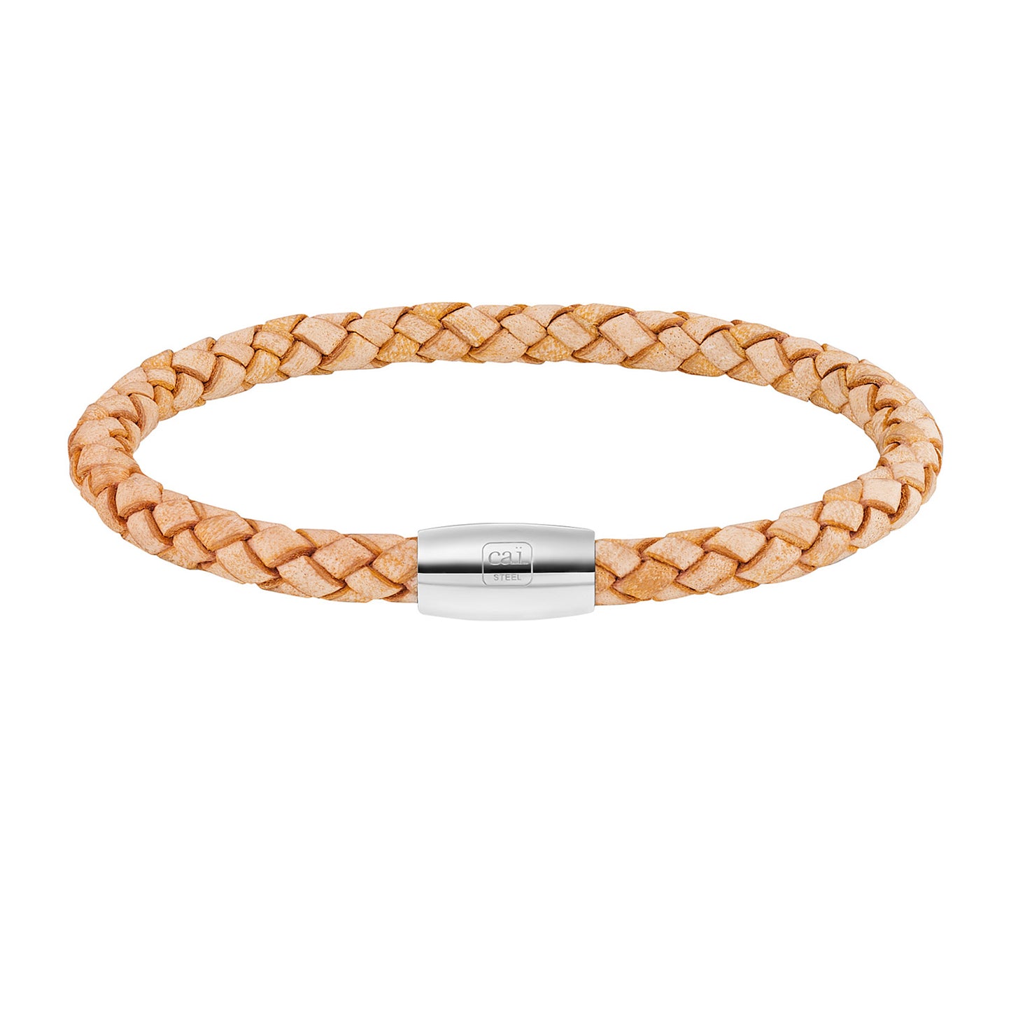 cai Armband Lederband Edelstahl 20cm ohne Stein