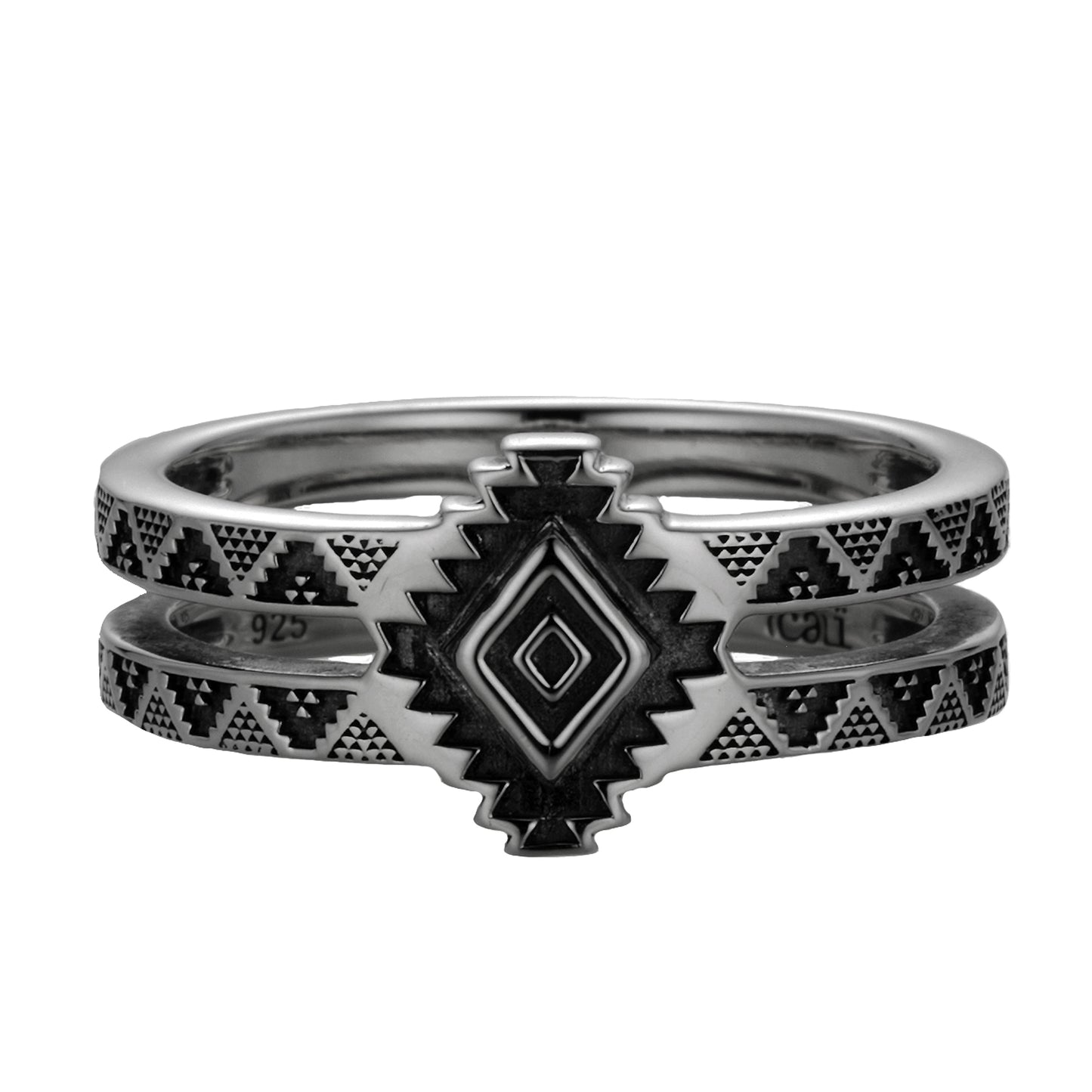 cai Ring 925/- Sterling Silber oxidiert ohne