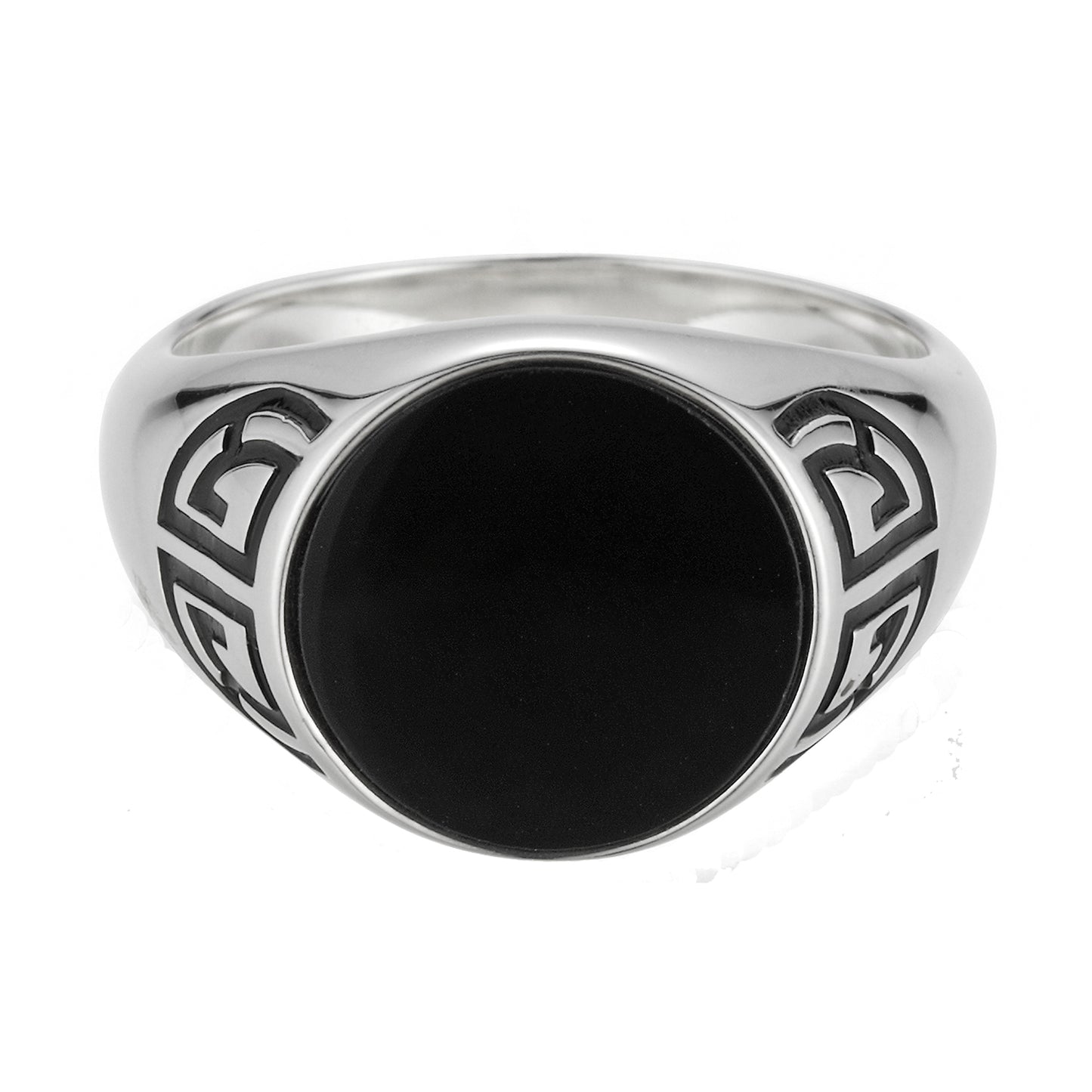 cai Ring 925/- Sterling Silber rhodiniert Onyx