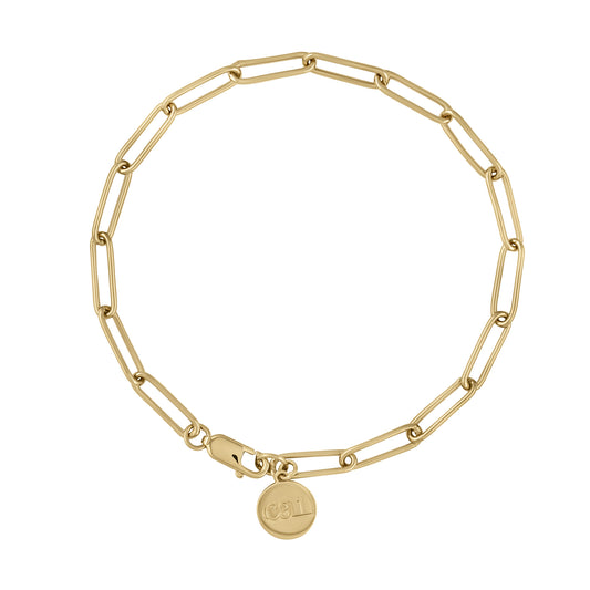 cai Armband Flachpanzerkette 925/- Sterling Silber vergoldet 20cm