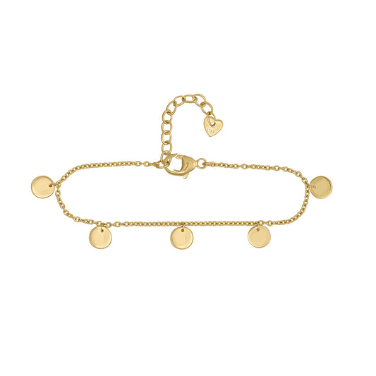 cai Armband Panzerkette 925/- Sterling Silber vergoldet 18,0cm