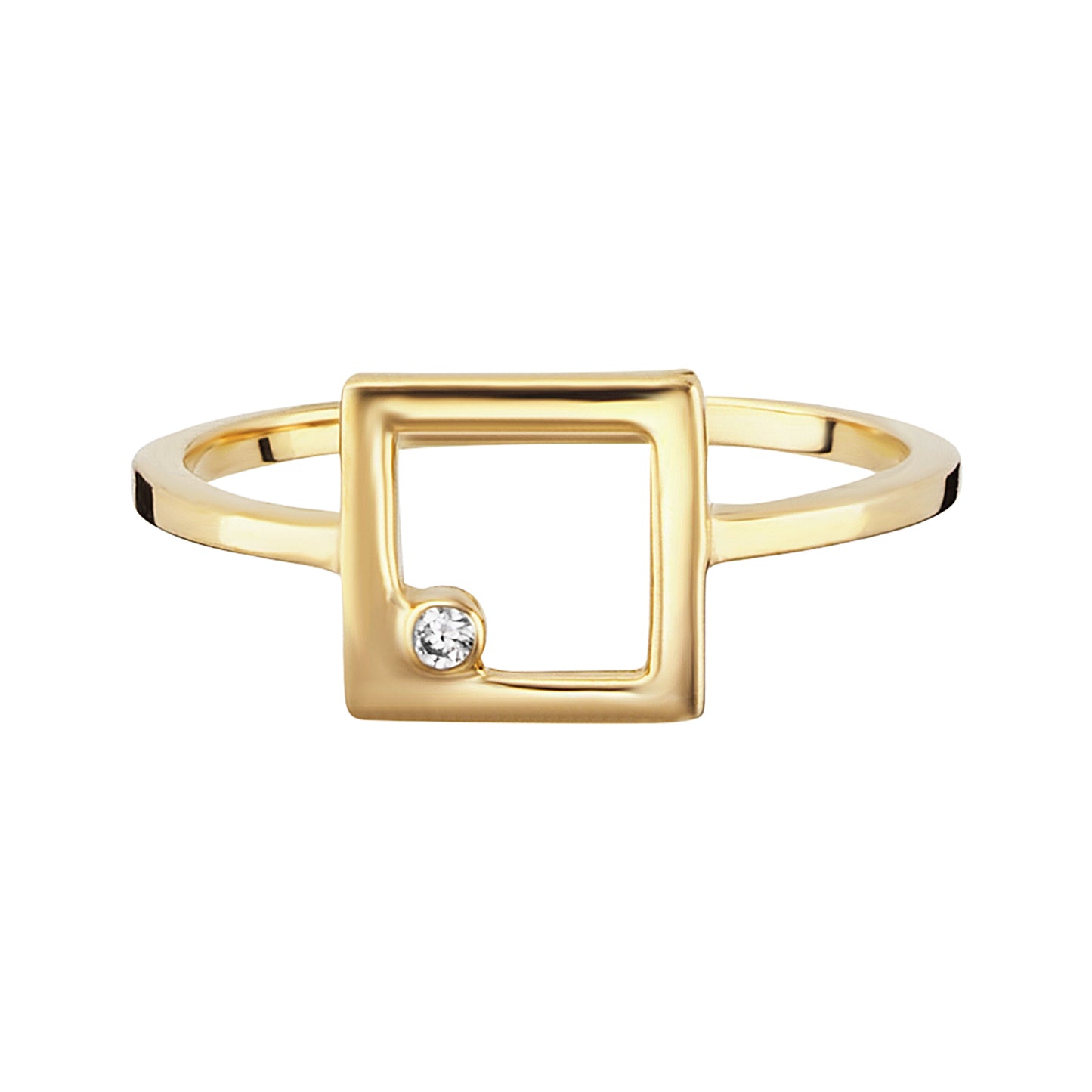cai Ring 925/- Sterling Silber vergoldet Zirkonia