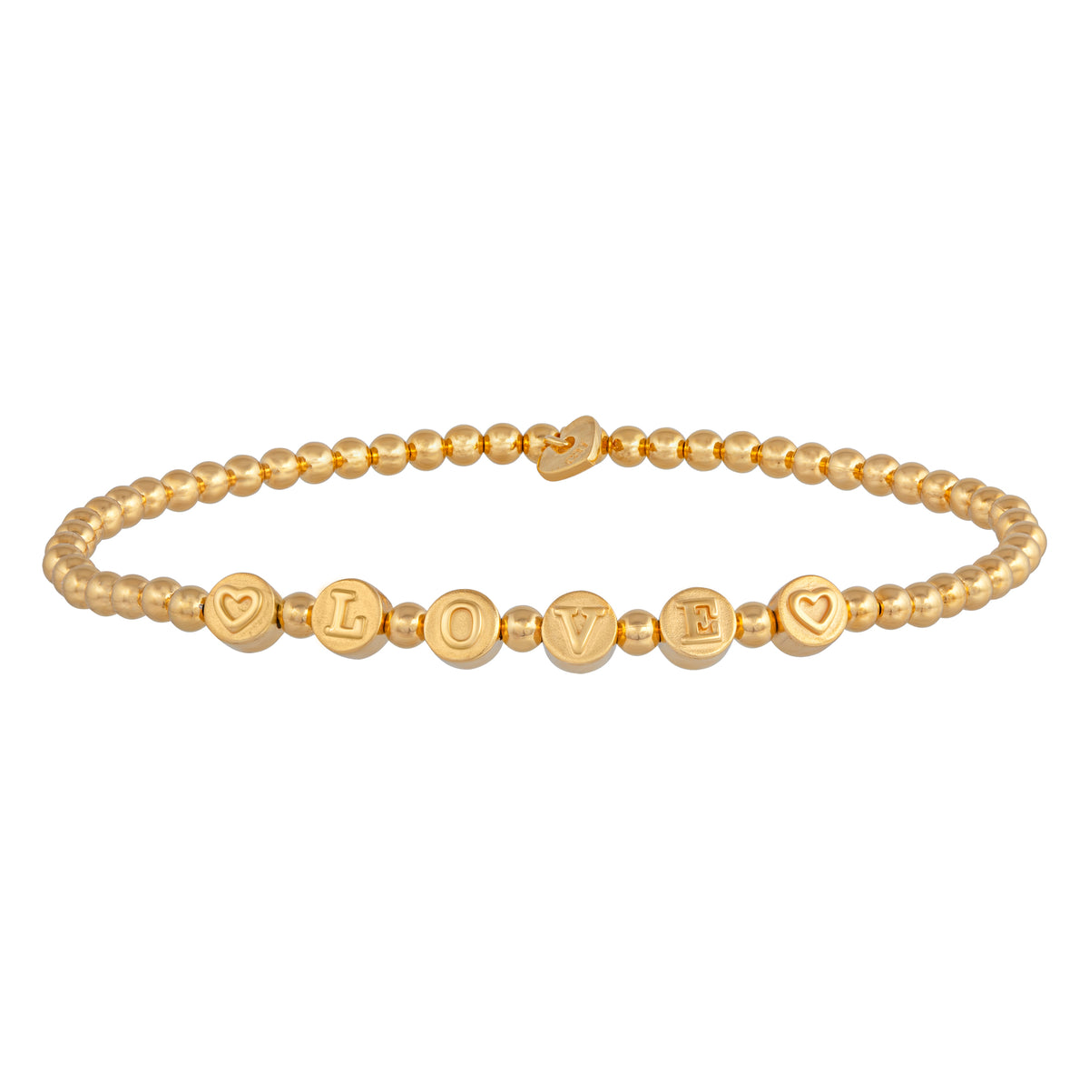 cai love Stretch-Armband Phantasiekette 925/- Sterling Silber vergoldet 16cm