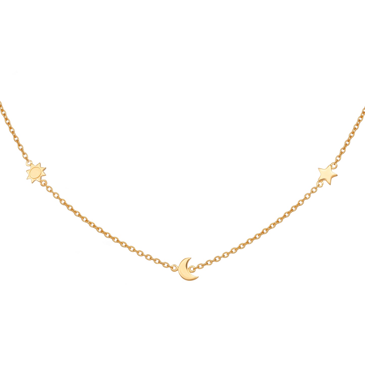 cai Collier Ankerkette 925/- Sterling Silber vergoldet 44,0cm