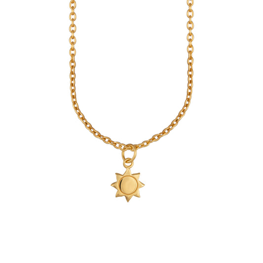 cai Anhänger mit Kette Schlangenkette 925/- Sterling Silber vergoldet 44,0cm ohne