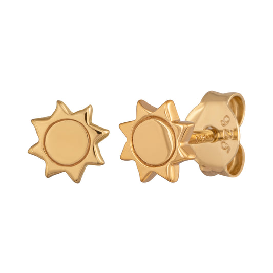 cai Ohrstecker 925/- Sterling Silber vergoldet 0,6cm ohne