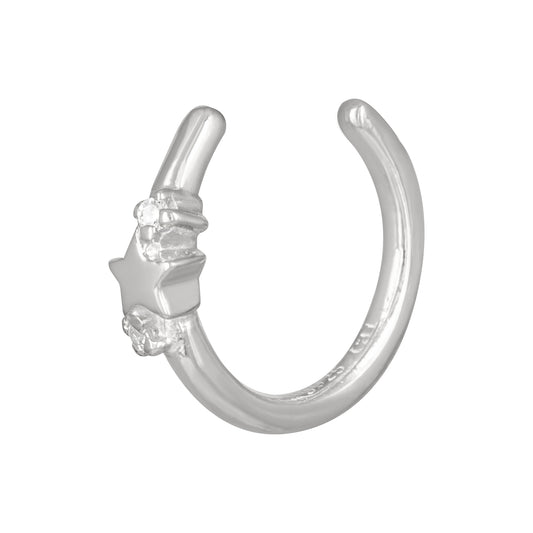 cai Ear Cuff 925/- Sterling Silber rhodiniert 0,9cm Zirkonia