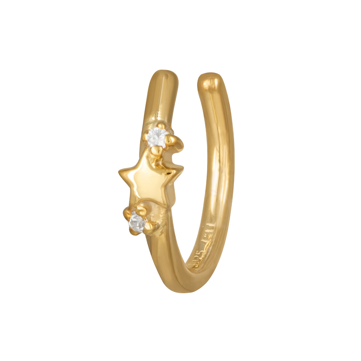 cai Ear Cuff 925/- Sterling Silber vergoldet 0,9cm Zirkonia