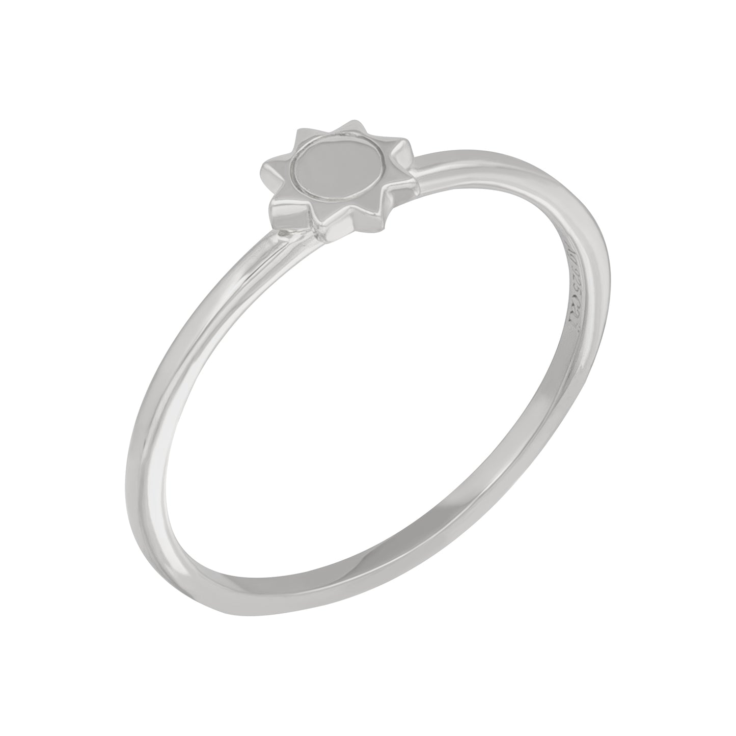 cai Ring 925/- Sterling Silber rhodiniert ohne Stein
