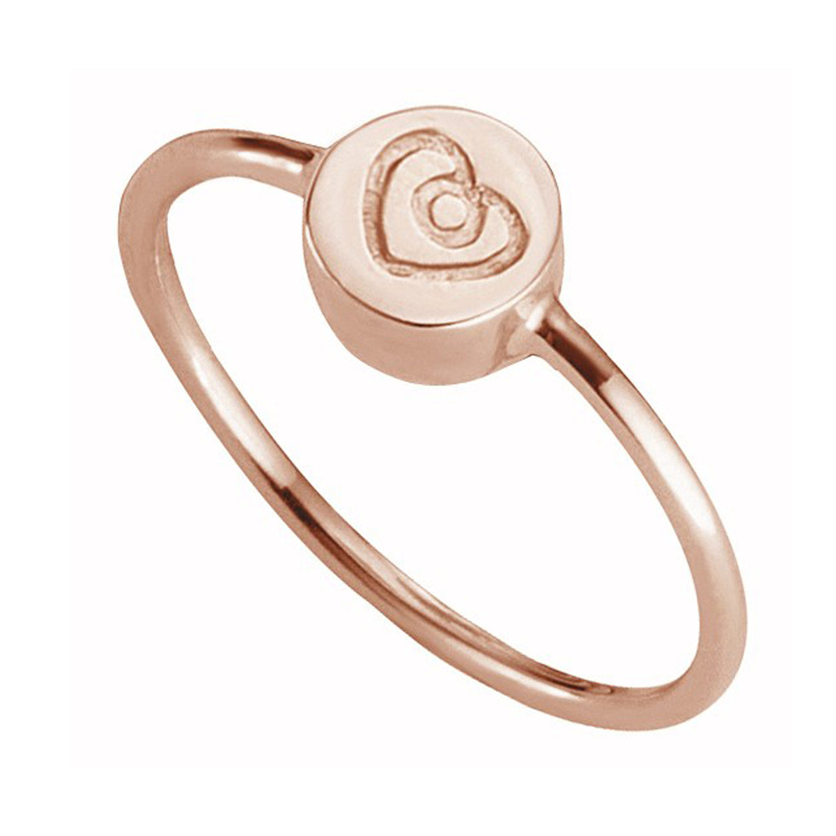 cai love Ring 925/- Sterling Silber rotvergoldet ohne Stein