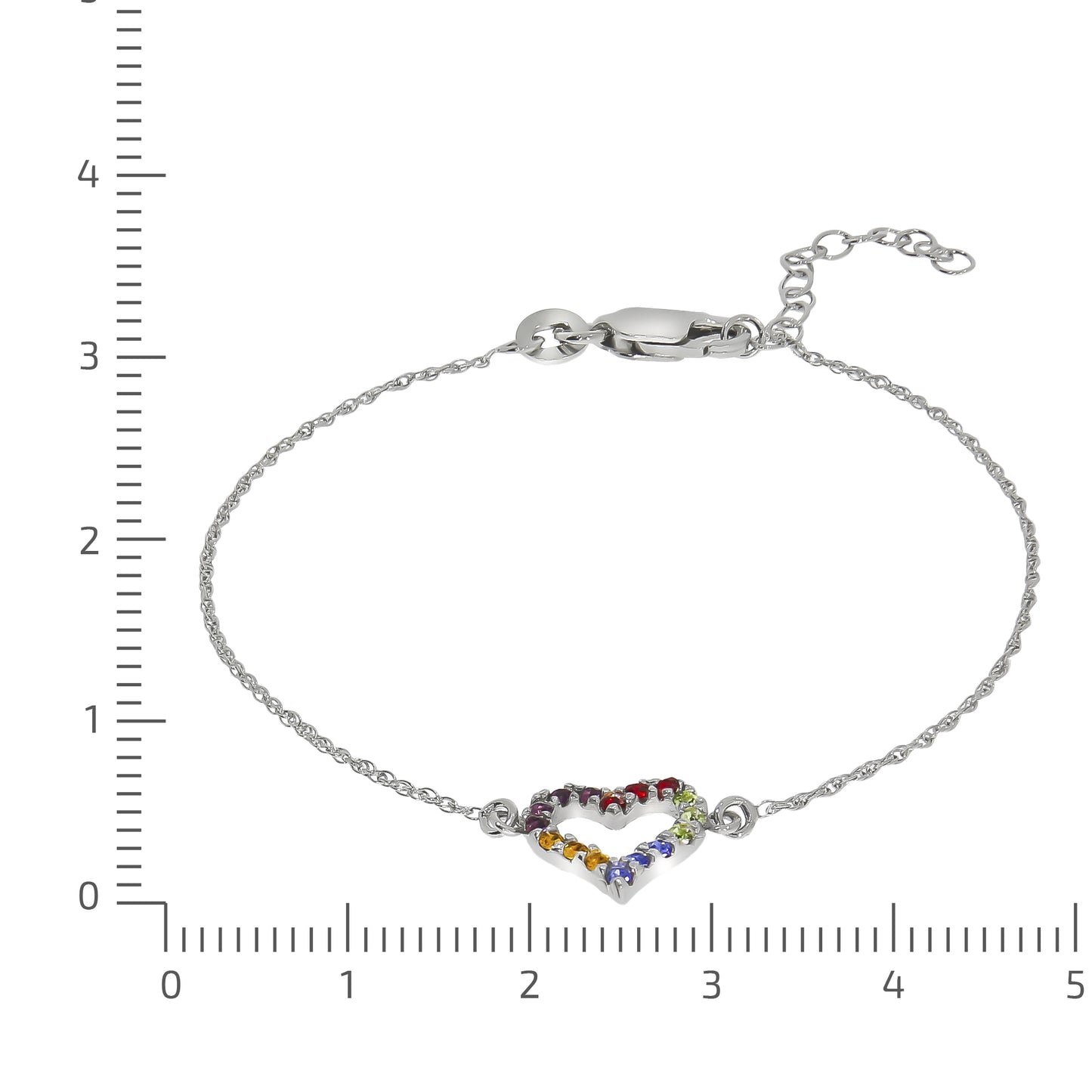 Armband keine / nicht relevant 925/- Sterling Silber rhodiniert 19,0cm Kristall