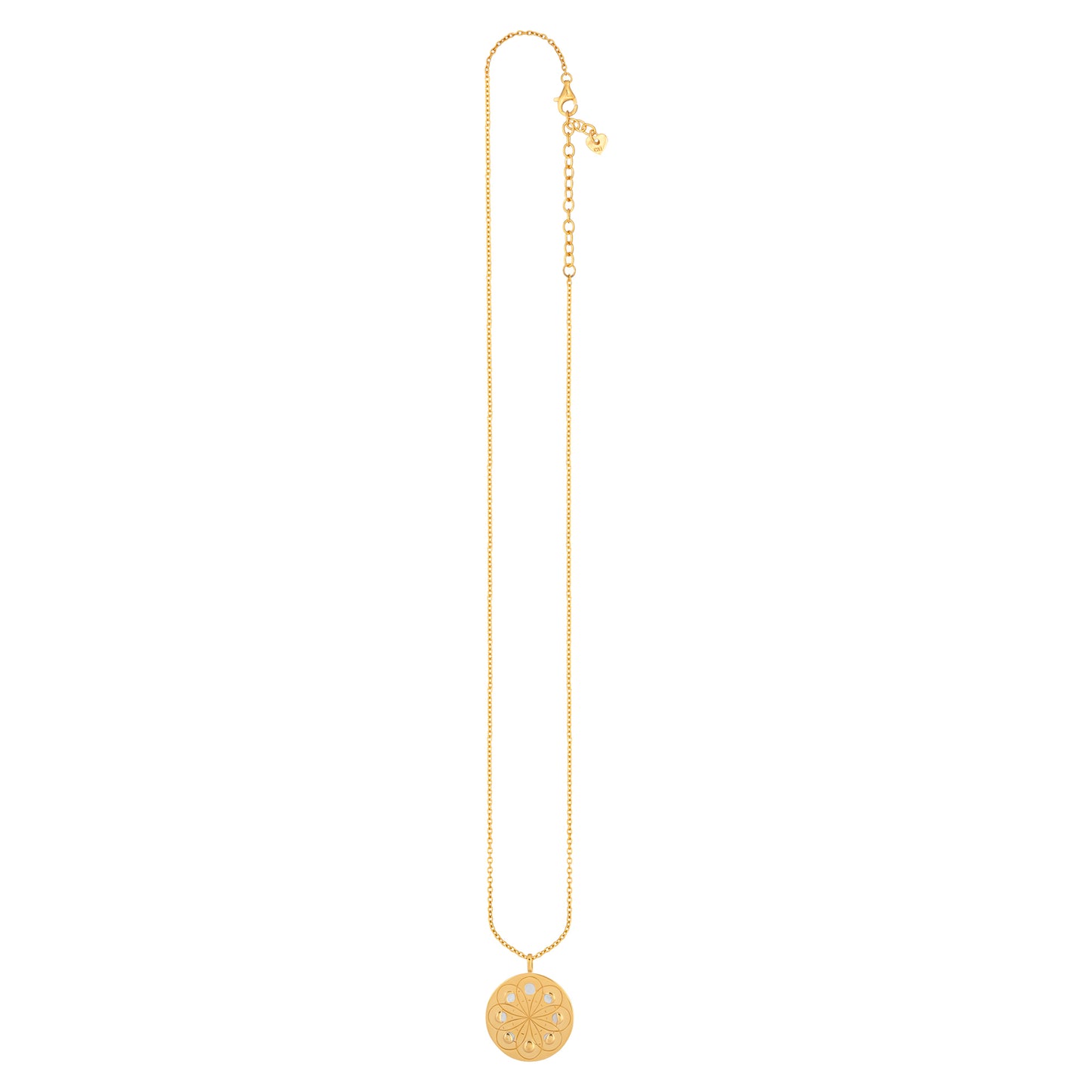 cai Anhänger mit Kette Ankerkette 925/- Sterling Silber vergoldet 45,0cm ohne