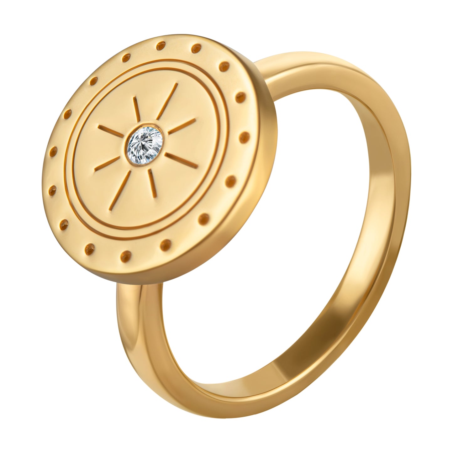 cai Ring 925/- Sterling Silber vergoldet Weißtopas