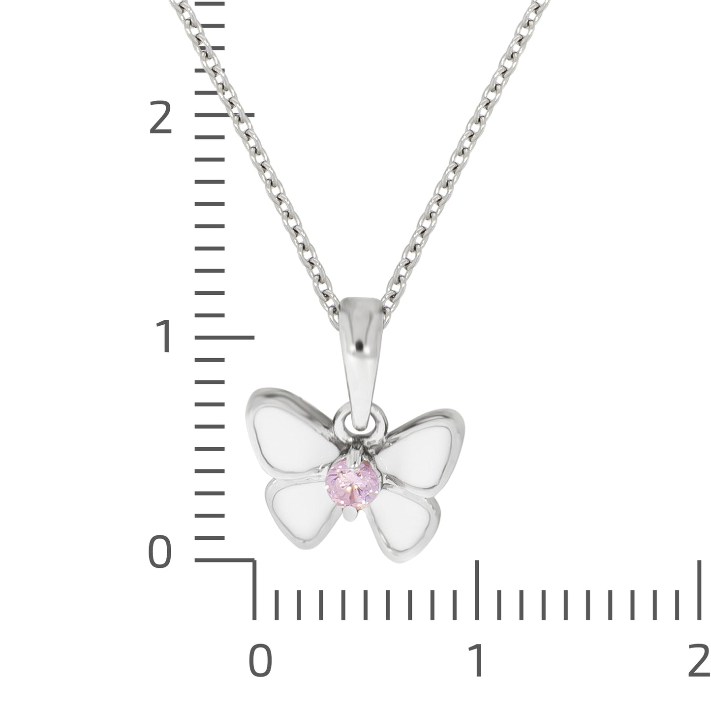 Halskette Flachpanzerkette 925/- Sterling Silber rhodiniert 38,0cm Kristall