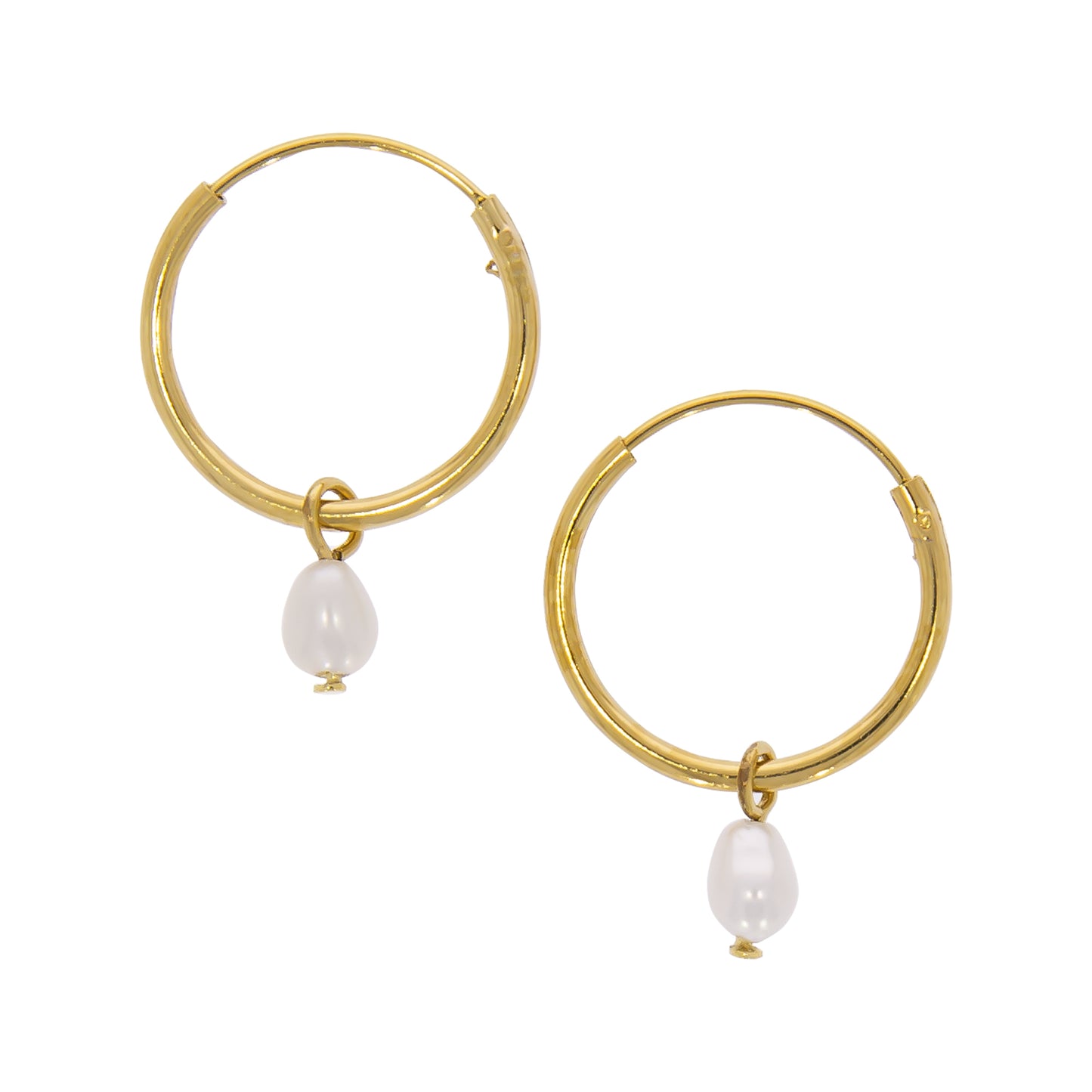 Ohrringe 925/- Sterling Silber vergoldet 2,0cm Perle