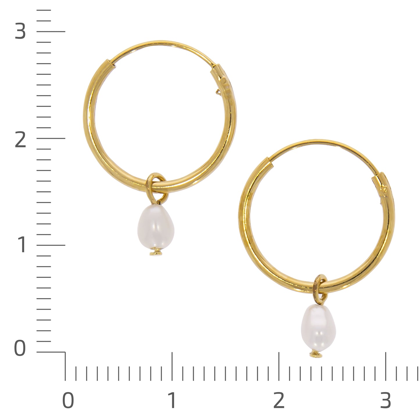 Ohrringe 925/- Sterling Silber vergoldet 2,0cm Perle