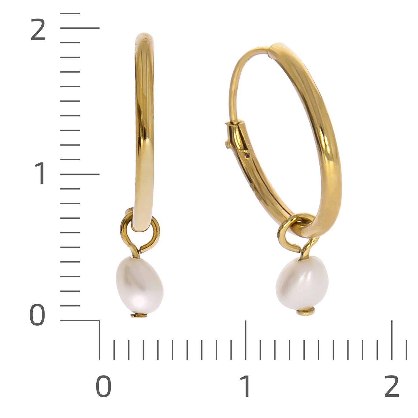 Ohrringe 925/- Sterling Silber vergoldet 2,0cm Perle