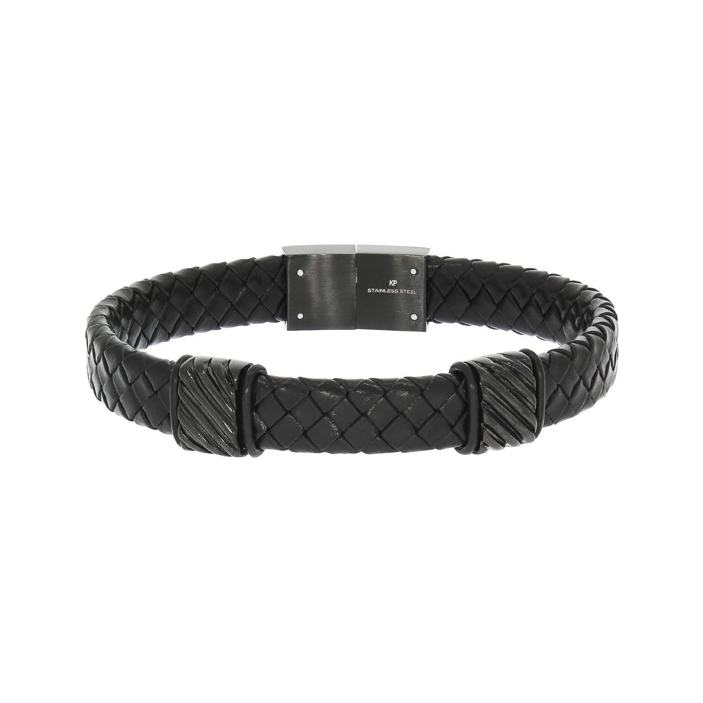 Armband Lederband Edelstahl 21,5cm