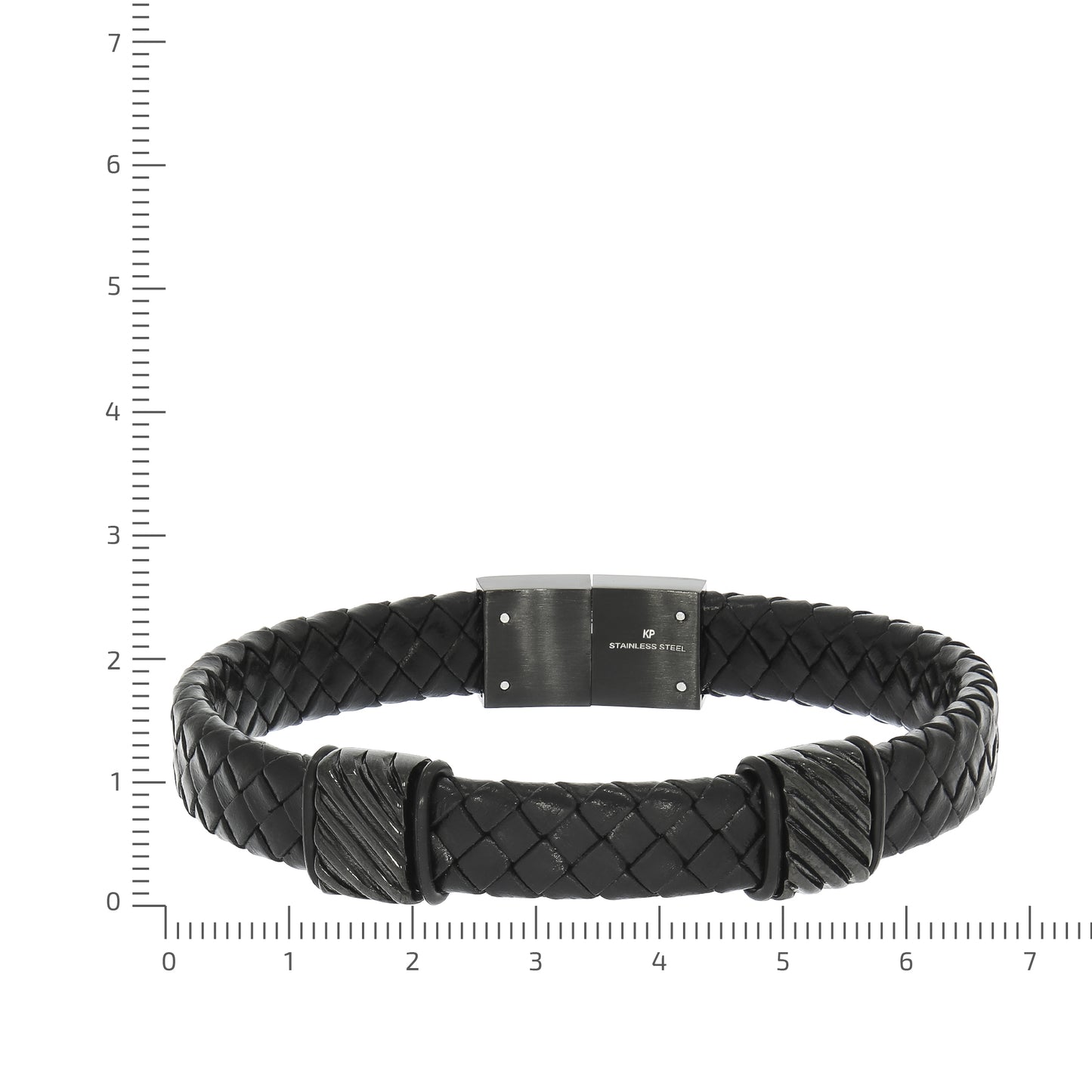 Armband Lederband Edelstahl 21,5cm