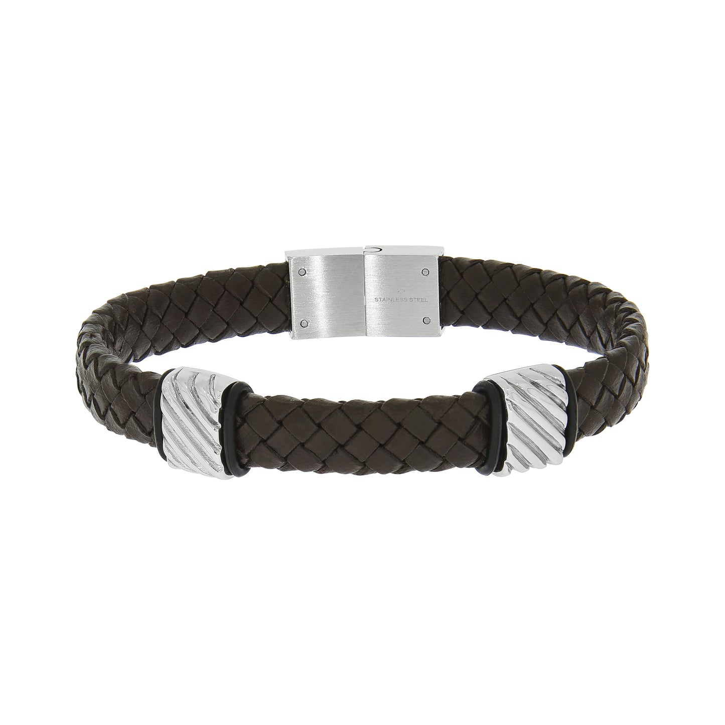 Armband Lederband Edelstahl 21,5cm