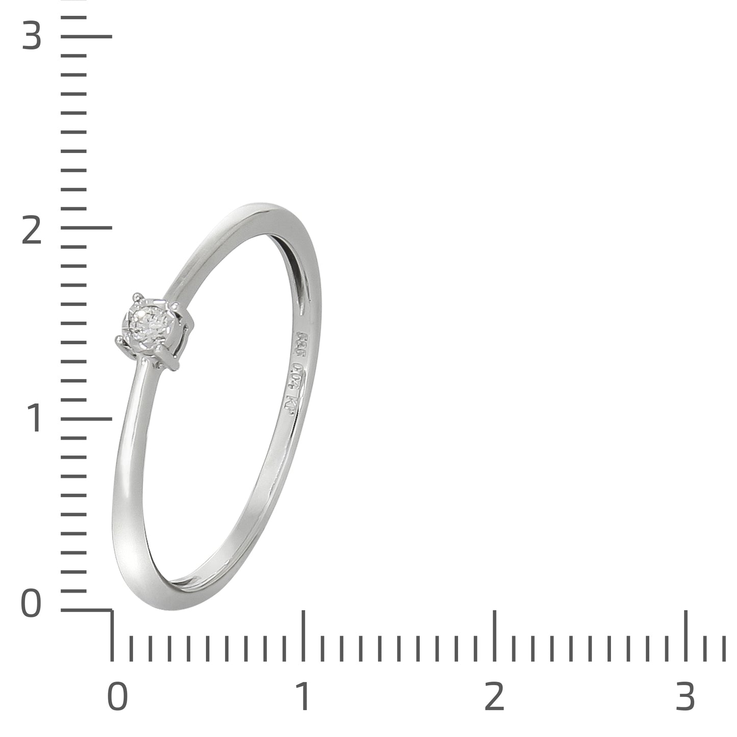 Ring 585/- Gold rhodiniert Brillant 0,035ct.