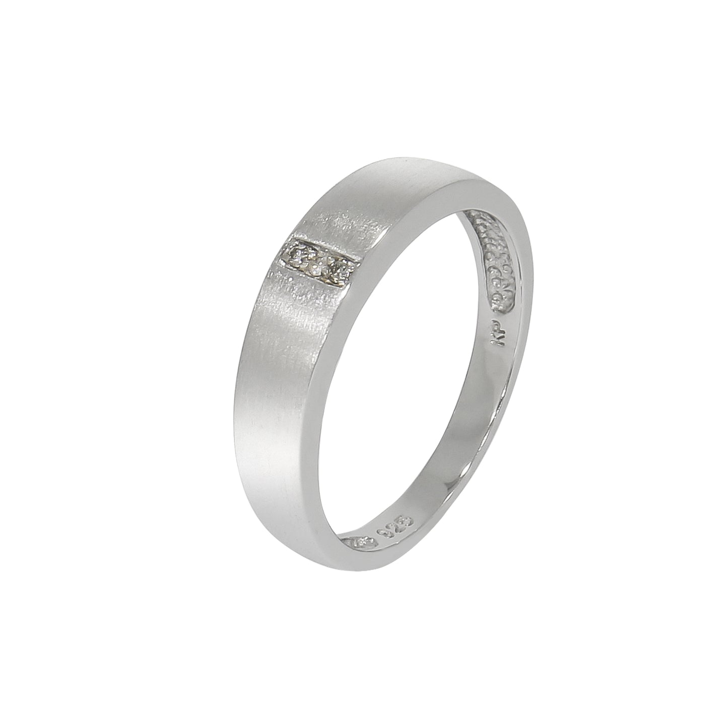 Ring 925/- Sterling Silber rhodiniert Diamant 0,03ct.