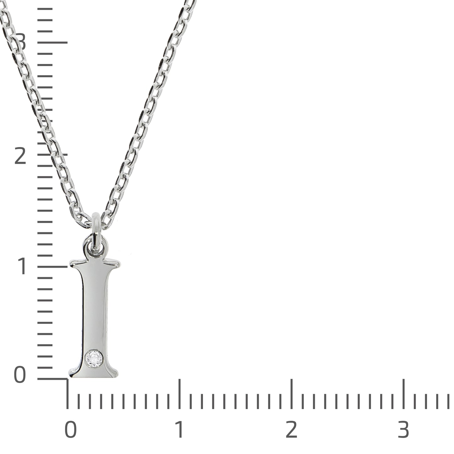 Halskette Flachpanzerkette 925/- Sterling Silber rhodiniert 48,0cm Diamant 0,008ct.