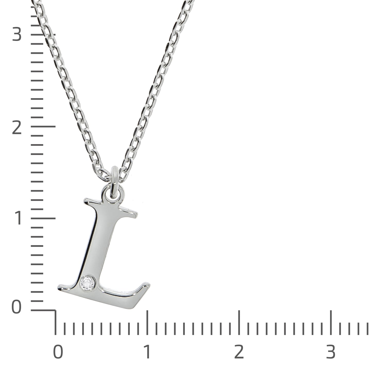 Halskette Flachpanzerkette 925/- Sterling Silber rhodiniert 48,0cm Diamant 0,008ct.