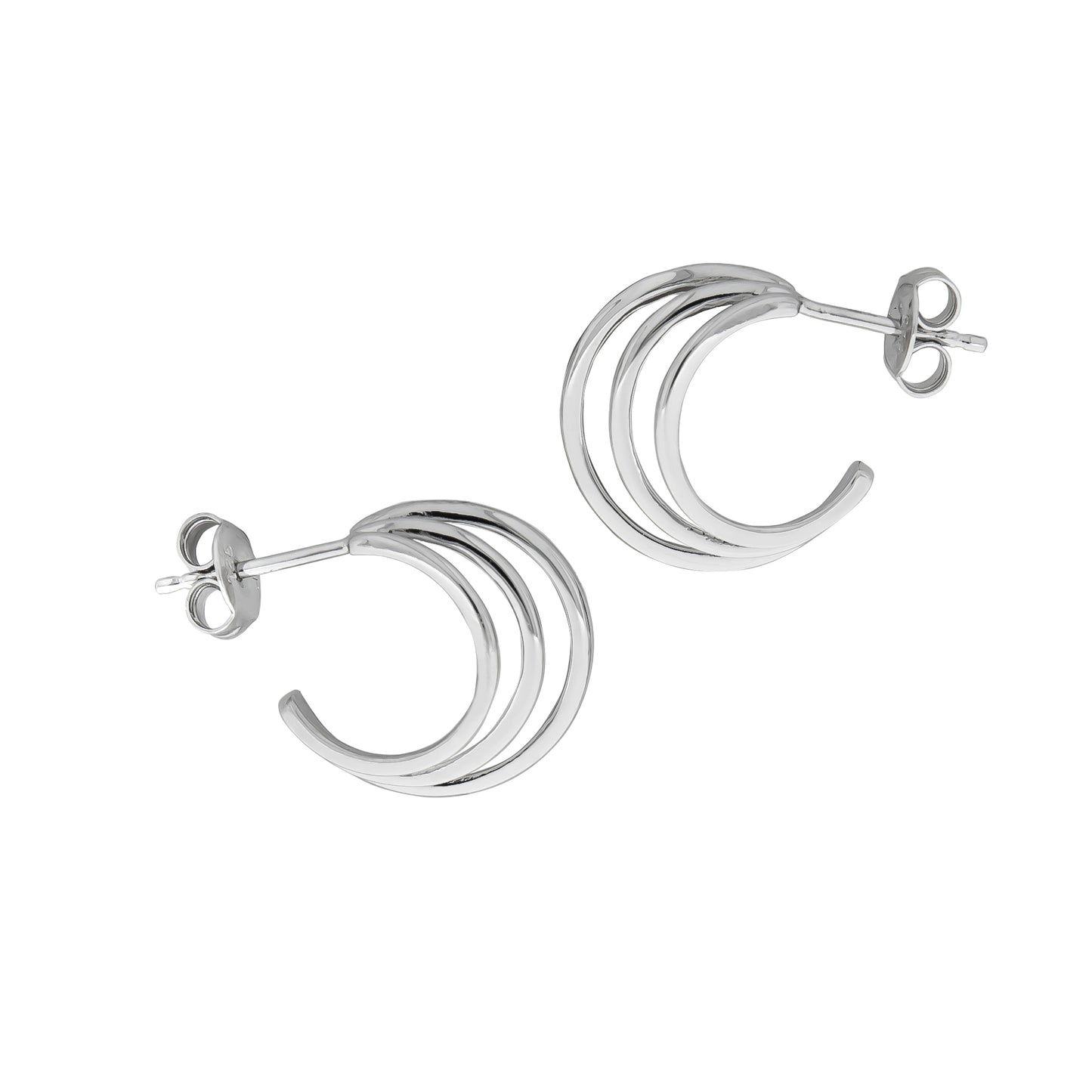 Ohrstecker 925/- Sterling Silber rhodiniert 1,6cm ohne