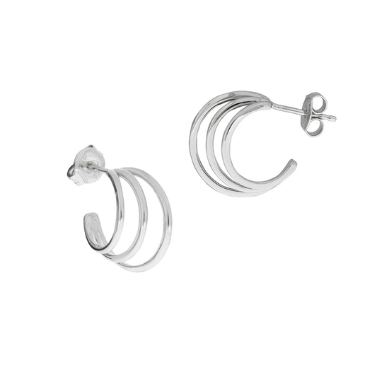 Ohrstecker 925/- Sterling Silber rhodiniert 1,6cm ohne