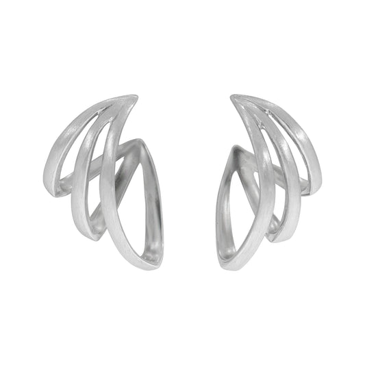 Ohrringe 925/- Sterling Silber rhodiniert 1,9cm ohne