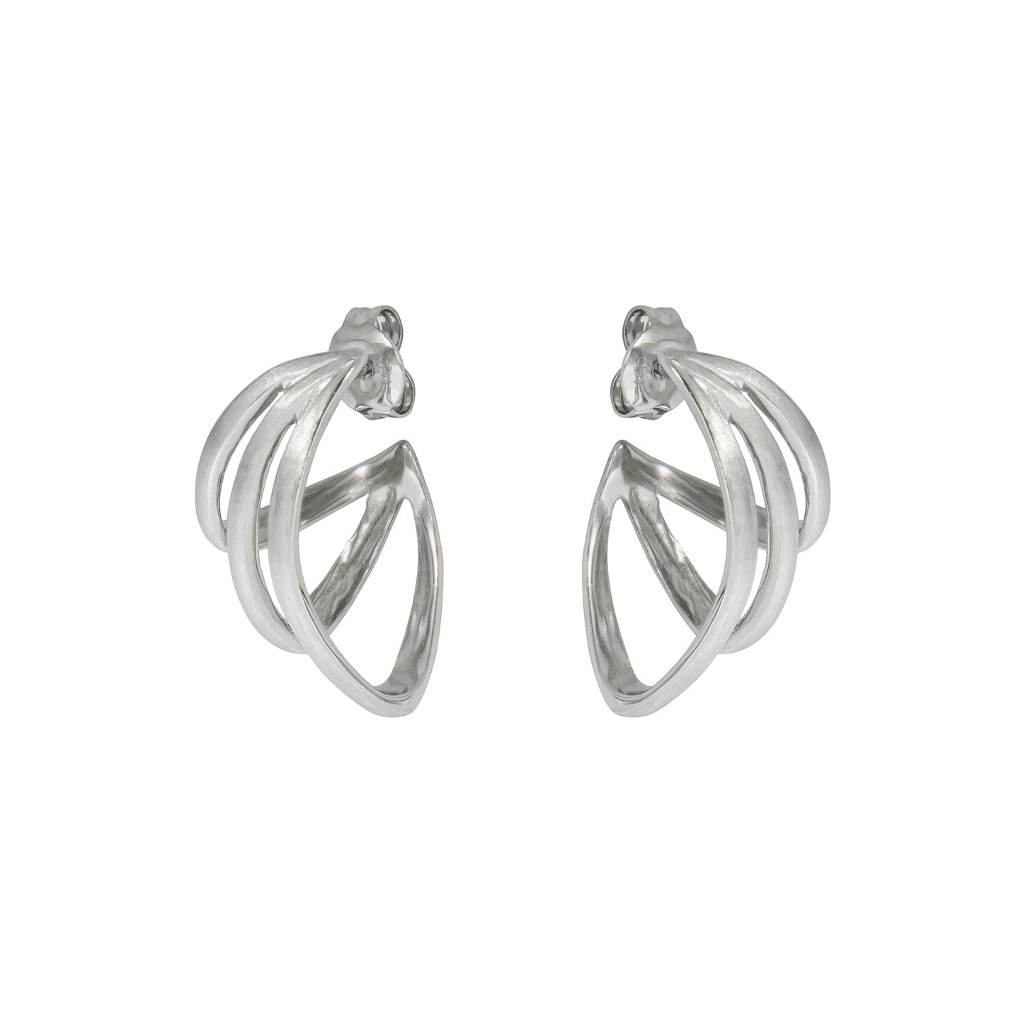 Ohrringe 925/- Sterling Silber rhodiniert 1,9cm ohne