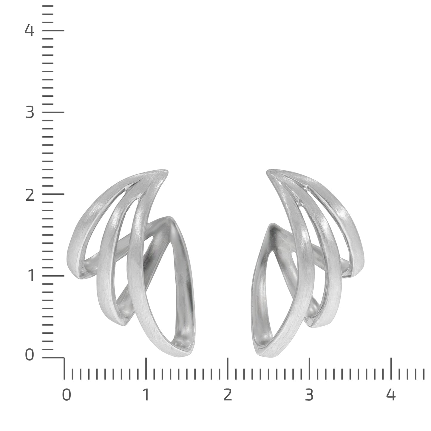 Ohrringe 925/- Sterling Silber rhodiniert 1,9cm ohne
