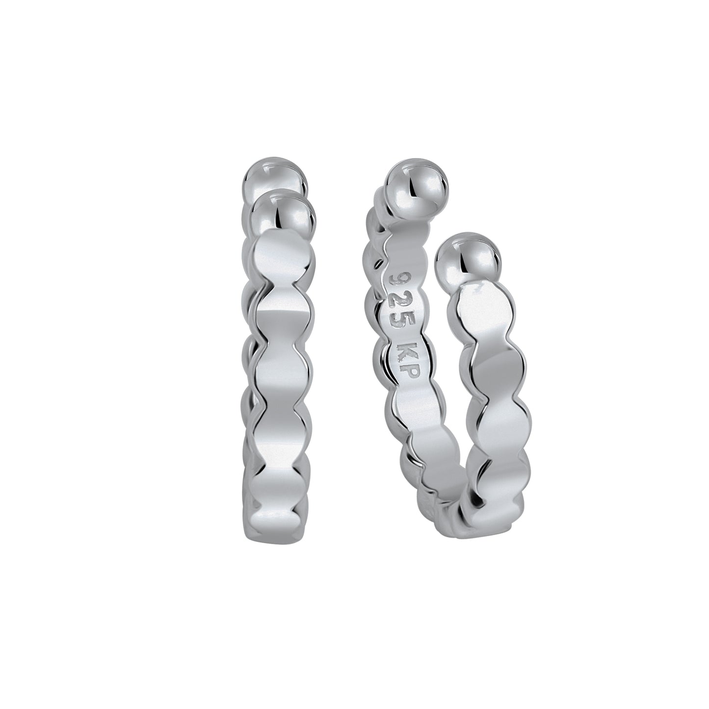 Ohrklemme 925/- Sterling Silber rhodiniert 1,2cm