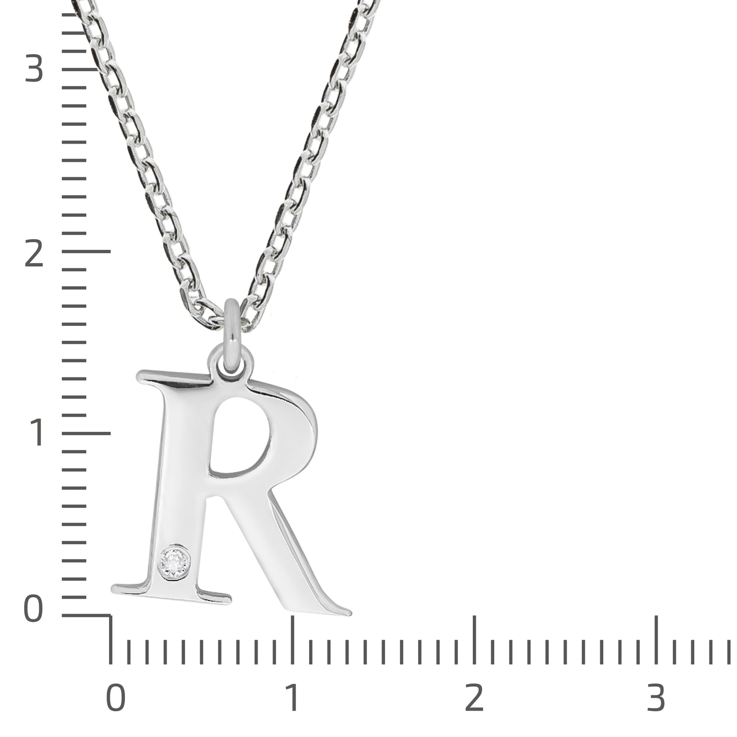 Halskette Flachpanzerkette 925/- Sterling Silber rhodiniert 48,0cm Diamant 0,008ct.