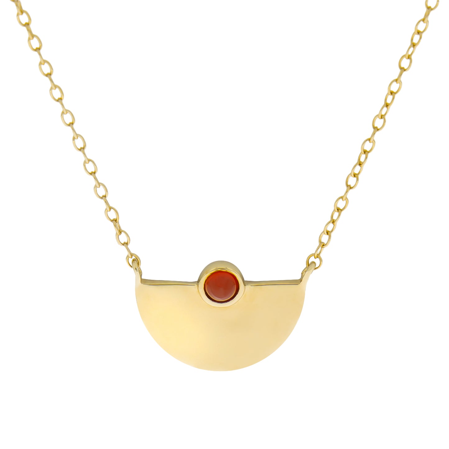 Anhänger mit Kette Ankerkette 925/- Sterling Silber vergoldet 42cm Achat