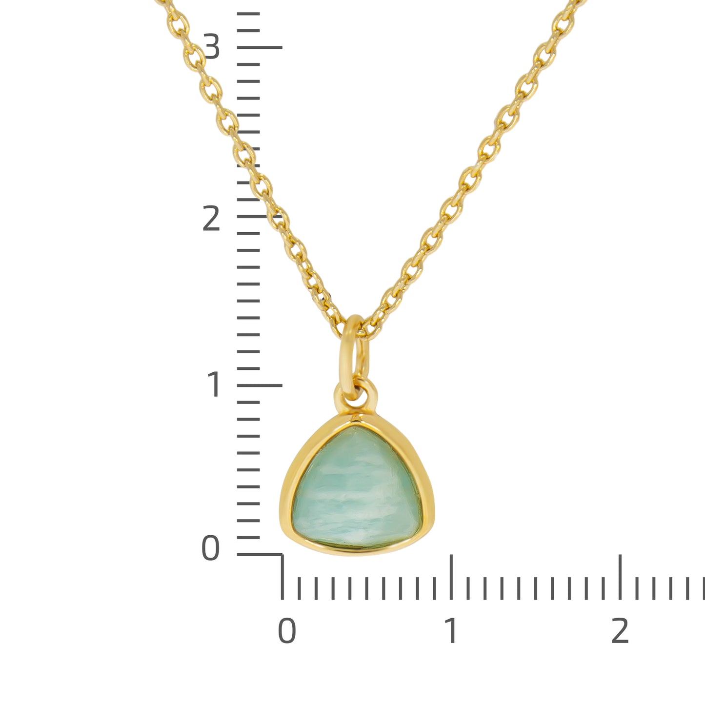 Halskette Ankerkette 925/- Sterling Silber vergoldet 45,0cm Amazonit