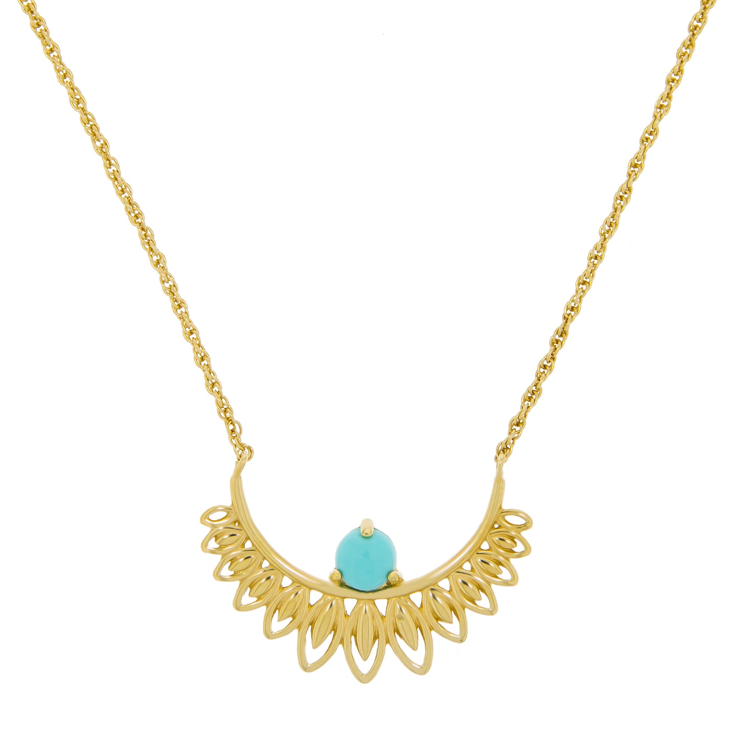 Halskette Ankerkette 925/- Sterling Silber vergoldet 45cm syn. Türkis