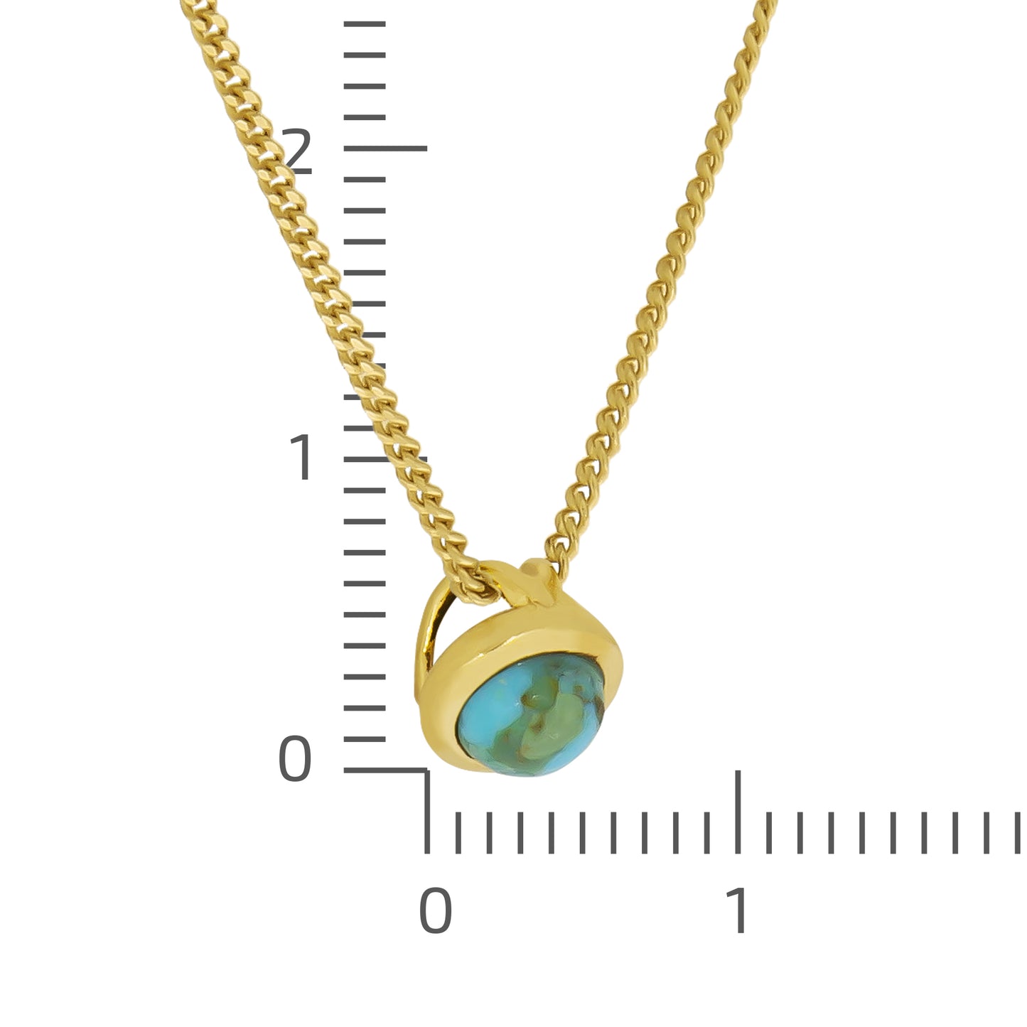 Set Anhänger, Kette + Ohrhänger Flachpanzerkette 925/- Sterling Silber vergoldet 45,0cm Türkis rek.