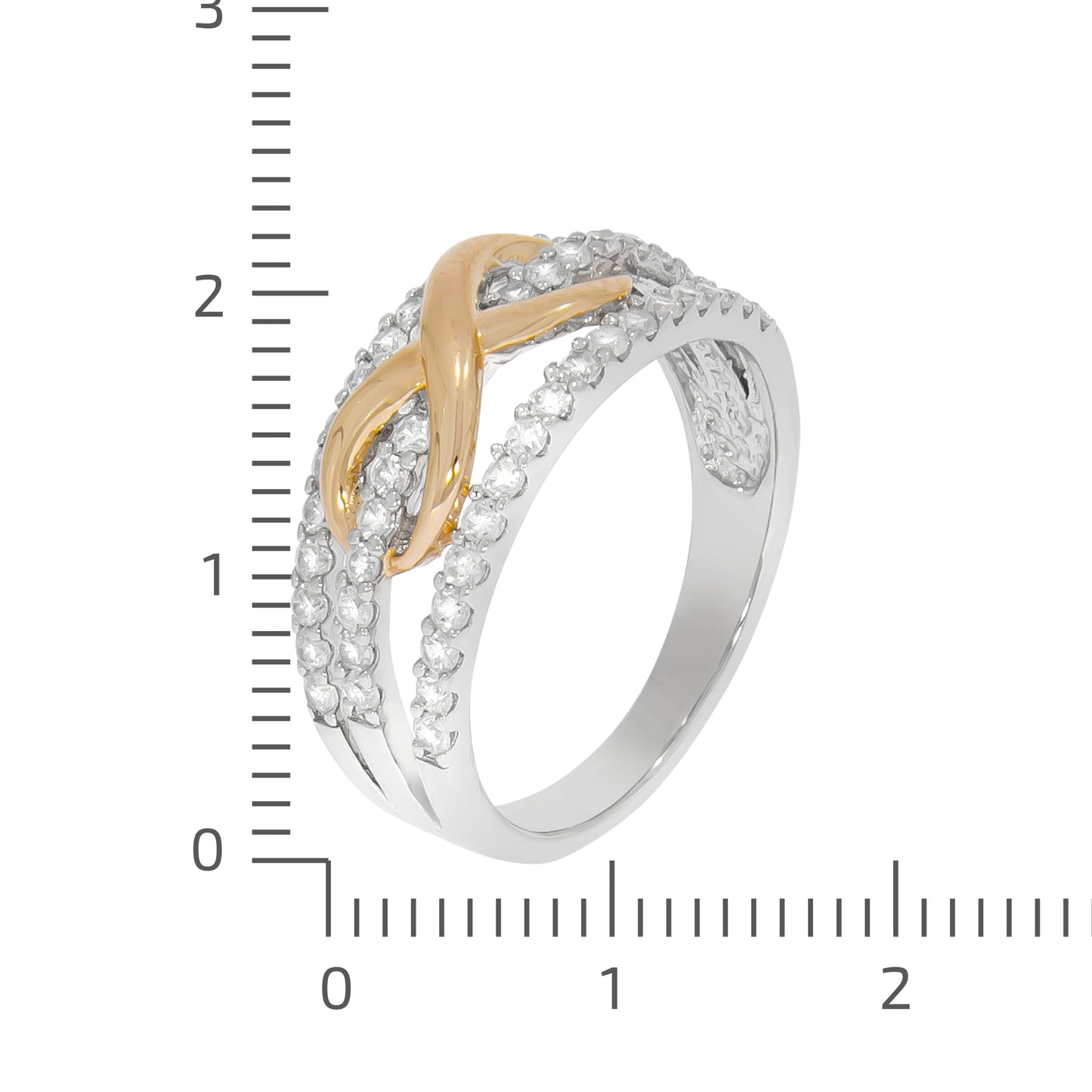 Ring 925/- Sterling Silber rotvergoldet (teil) Zirkonia