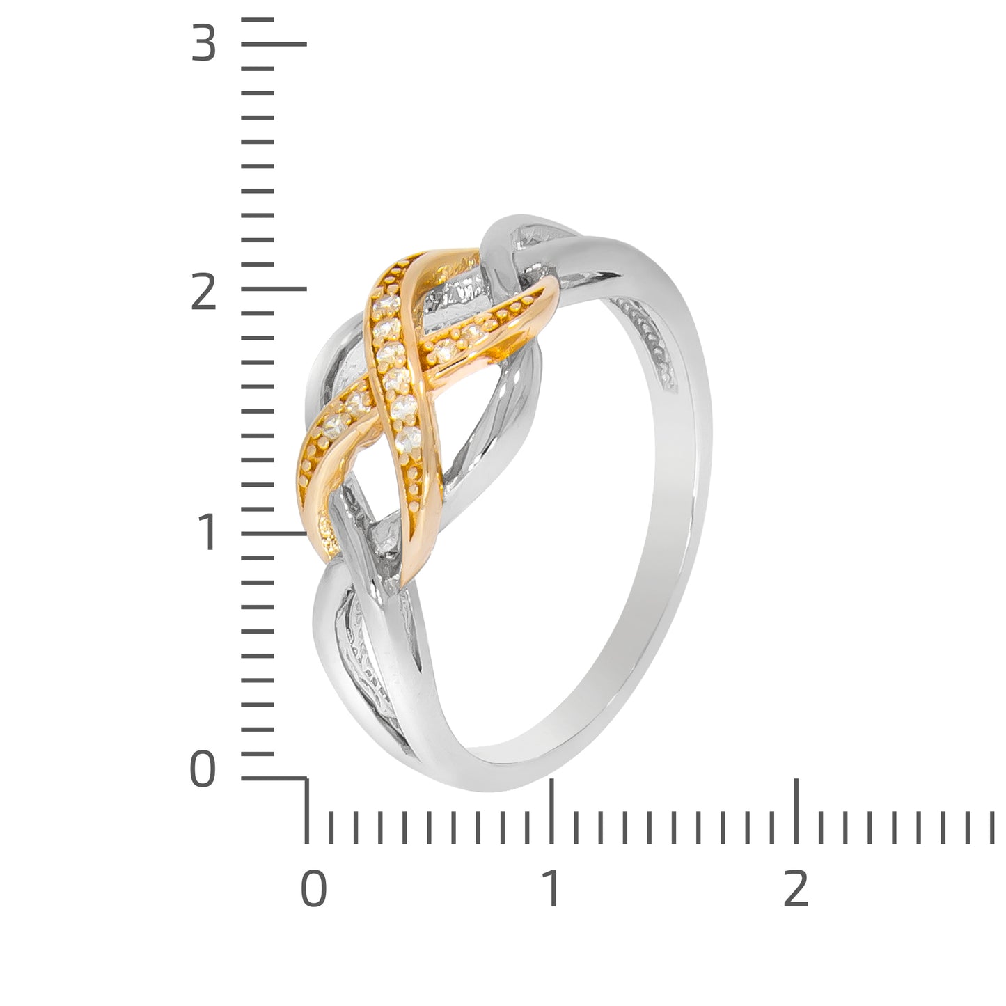 Ring 925/- Sterling Silber rotvergoldet (teil) Zirkonia