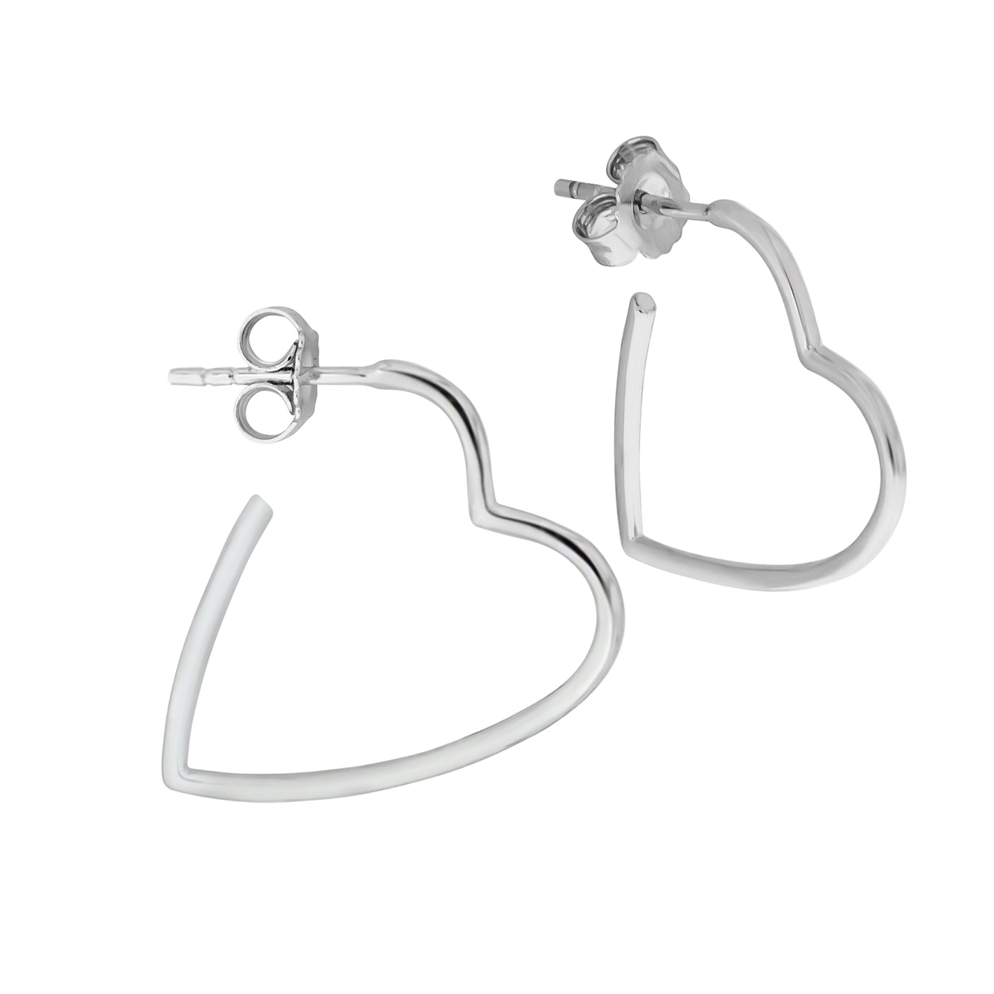 Steck Creolen 925/- Sterling Silber rhodiniert 2,5cm ohne