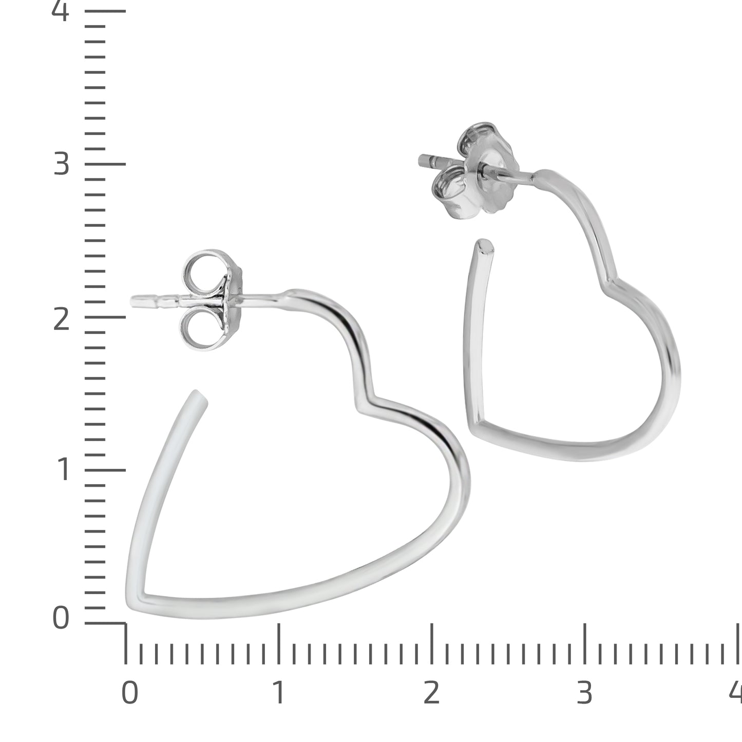 Steck Creolen 925/- Sterling Silber rhodiniert 2,5cm ohne